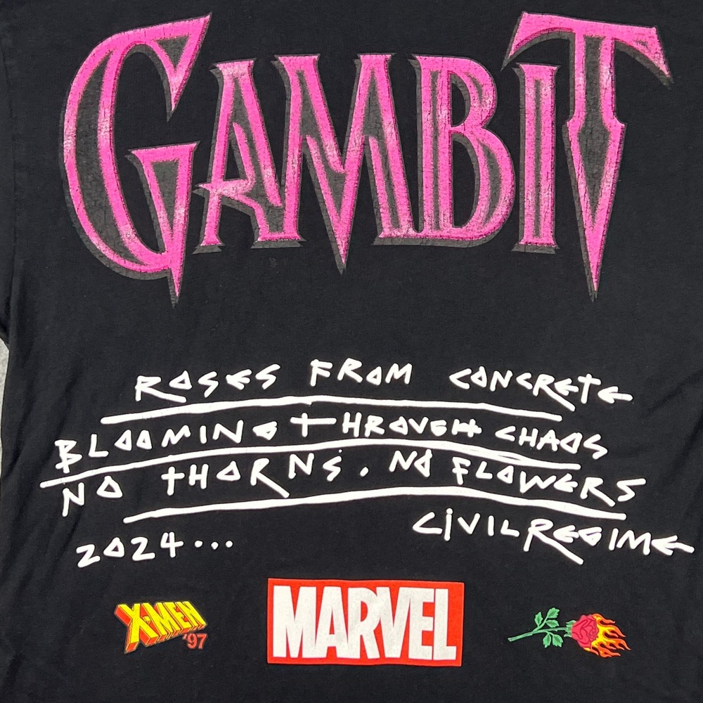 Civil Regime X-Men Gambit T-Shirt Mens Large Marvel Double Sided Graphic Print - Picture 11 of 16